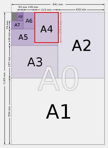 A4紙的尺寸大小是多少厘米？